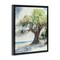 Stupell Industries Watercolor Tree on Shore Floater Framed Canvas Wall Art Design by Svetlana Aleynikova
